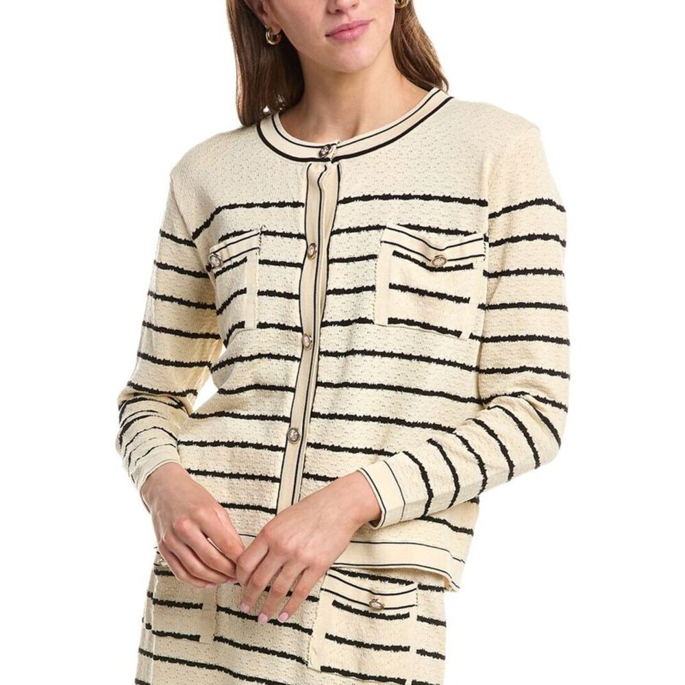 Colette Rose Womens  Cardigan, White
